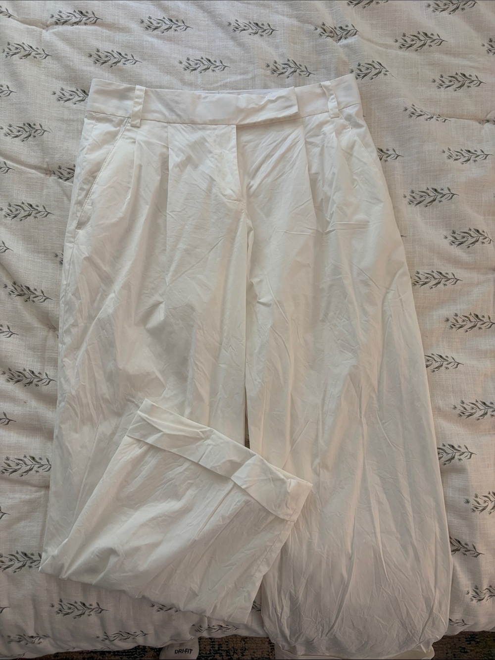 DKNYC White Wide-Leg Trousers